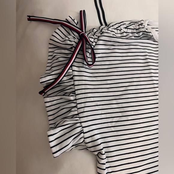 Tommy Hilfiger / Women's Striped Ruffled-Sleeve Top - Picture 6 of 9